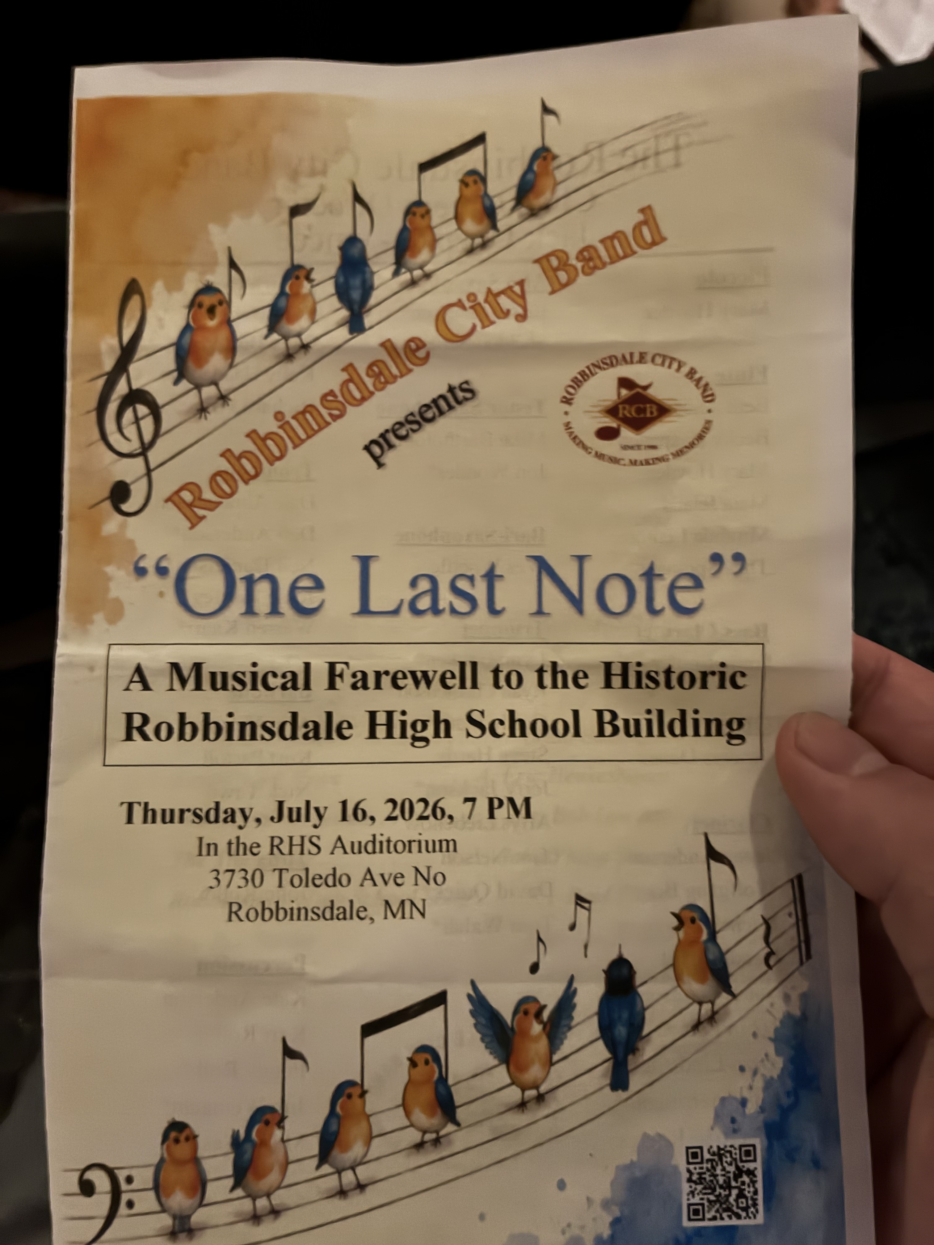 One Last Note concert at Robbinsdale Middle School