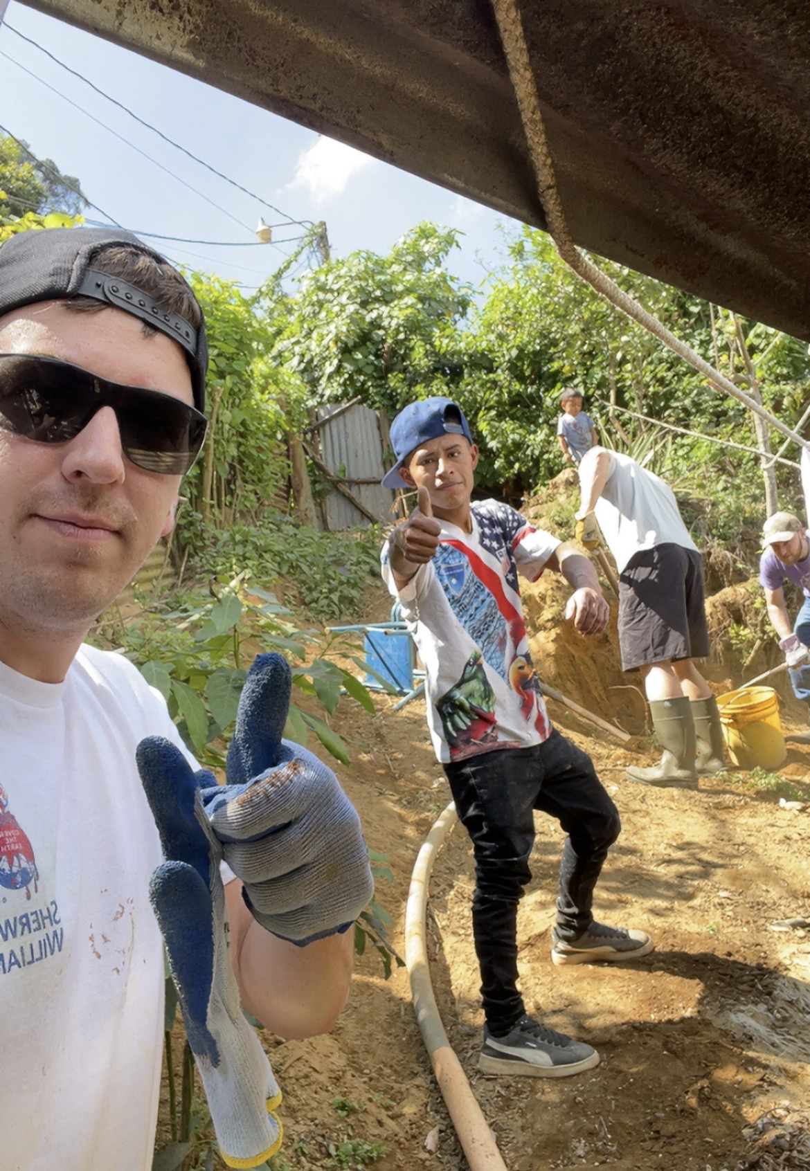 Klaus building concrete floors in Guatemala